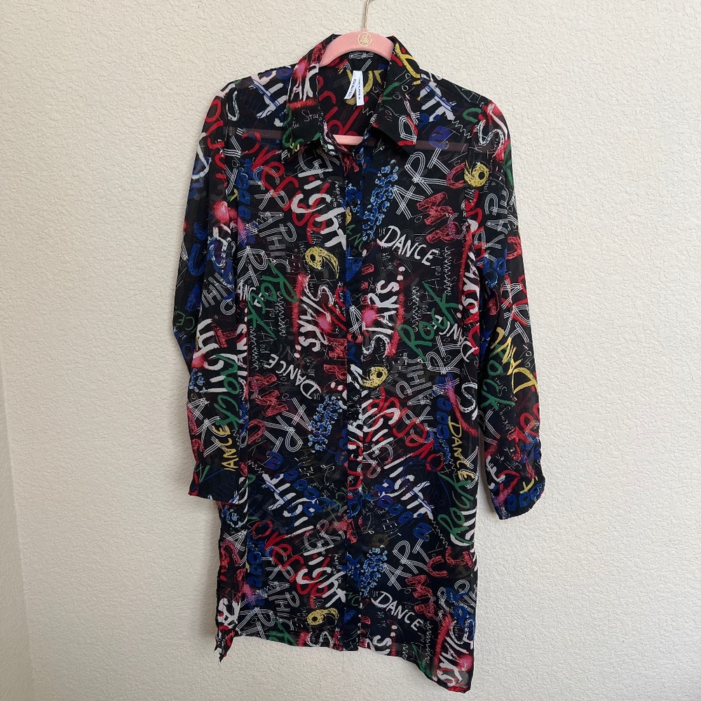 Live 4 Truth Graffiti Print Shirt Size Small